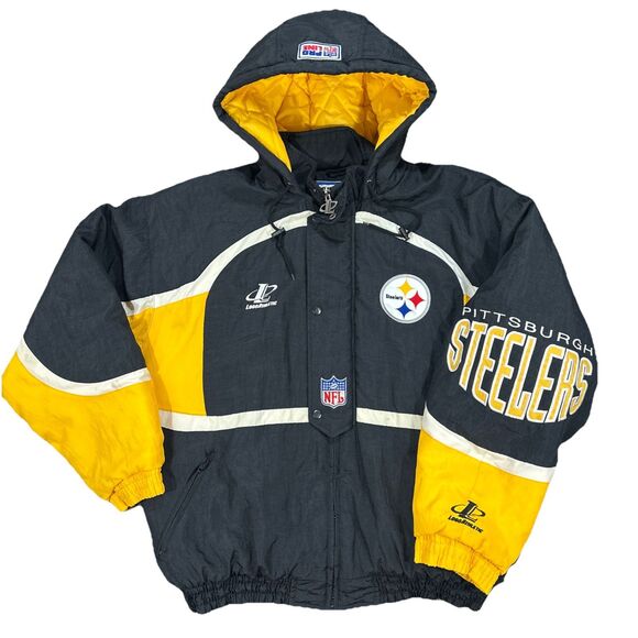 Vintage 90’s NFL Pro Line Pittsburgh Steelers Puffer Jacket Logo Athletic Sz XL - Picture 1 of 14